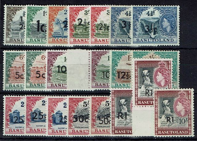 Image of Basutoland/Lesotho SG 58/68b UMM British Commonwealth Stamp